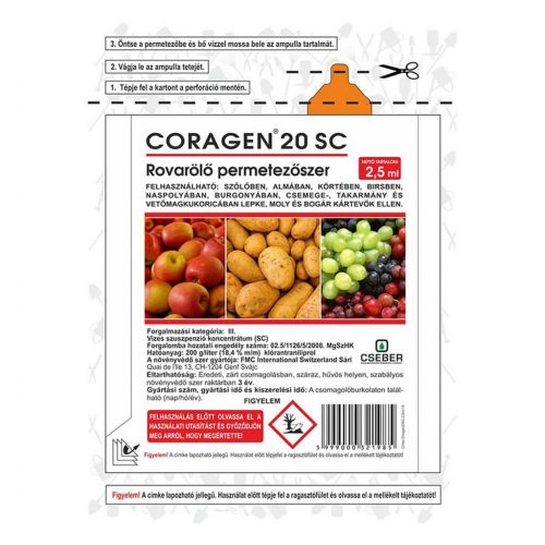 Coragen 20 SC 2,5 ml ampullás (csak személyes átvétellel rendelhető)